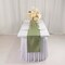12"x108" Dusty Sage Geometric Polyester Table Runner Party Wedding Decorations